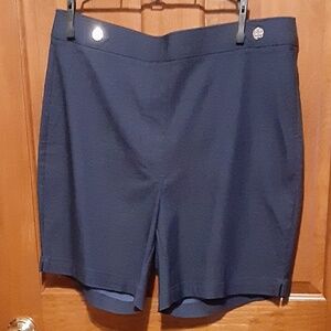 Rafaella Navy Stretch Comfort Pull-on Shorts